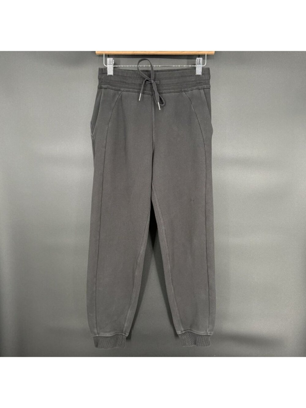 Lululemon Women's Scuba High-Rise Jogger Sweatpants 4 Black Fleece Drawstring